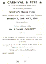 Carnival Programme 26th May 1969